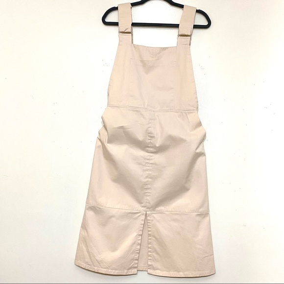 LADO bASiC overall dress CREAM color has elastic back waistband & Velcro straps - Picture 10 of 10